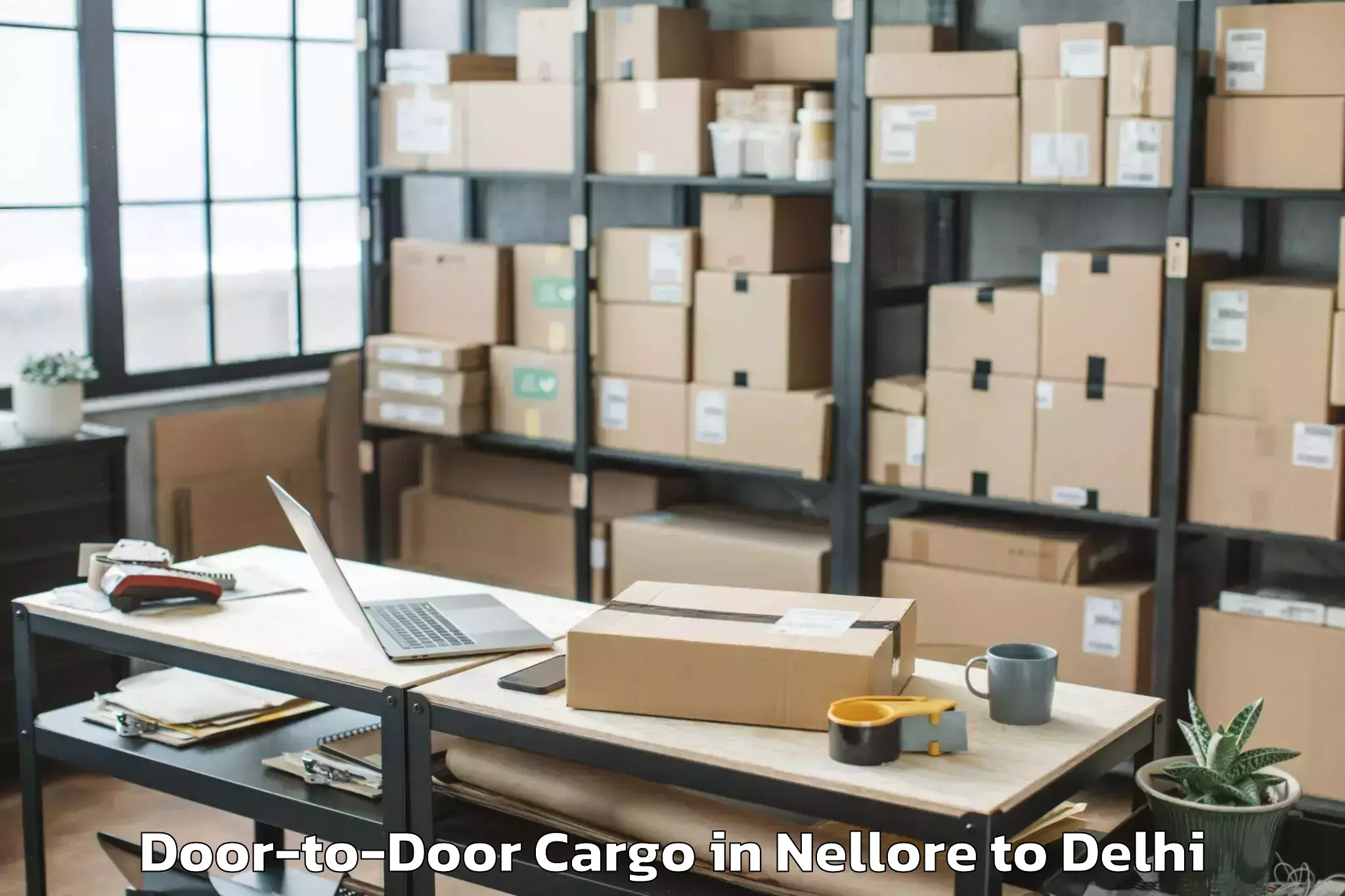 Easy Nellore to D Mall Rohini Door To Door Cargo Booking